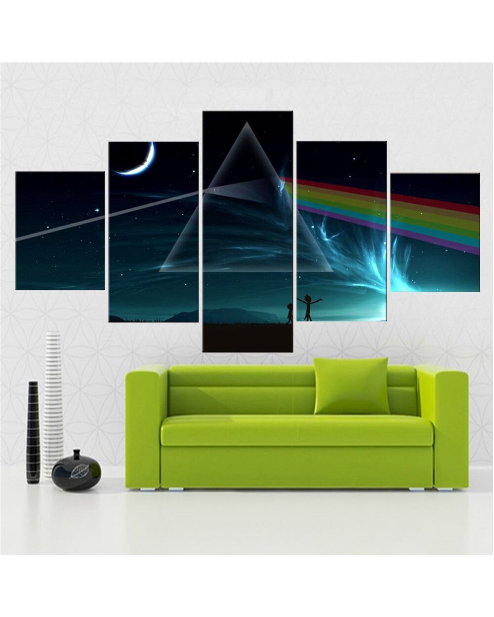 American Style Cartoon Picture Print Cartoon 5 Panel Canvas Art Wall Decor front-0