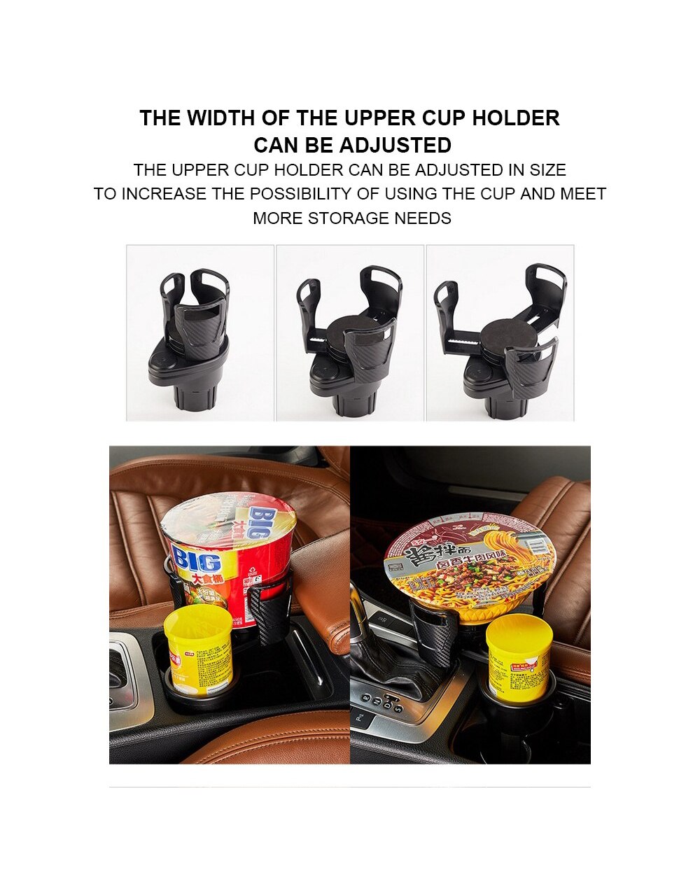 Beker Holder - All Purpose Car Cup Holder And Organizer 2 front-3