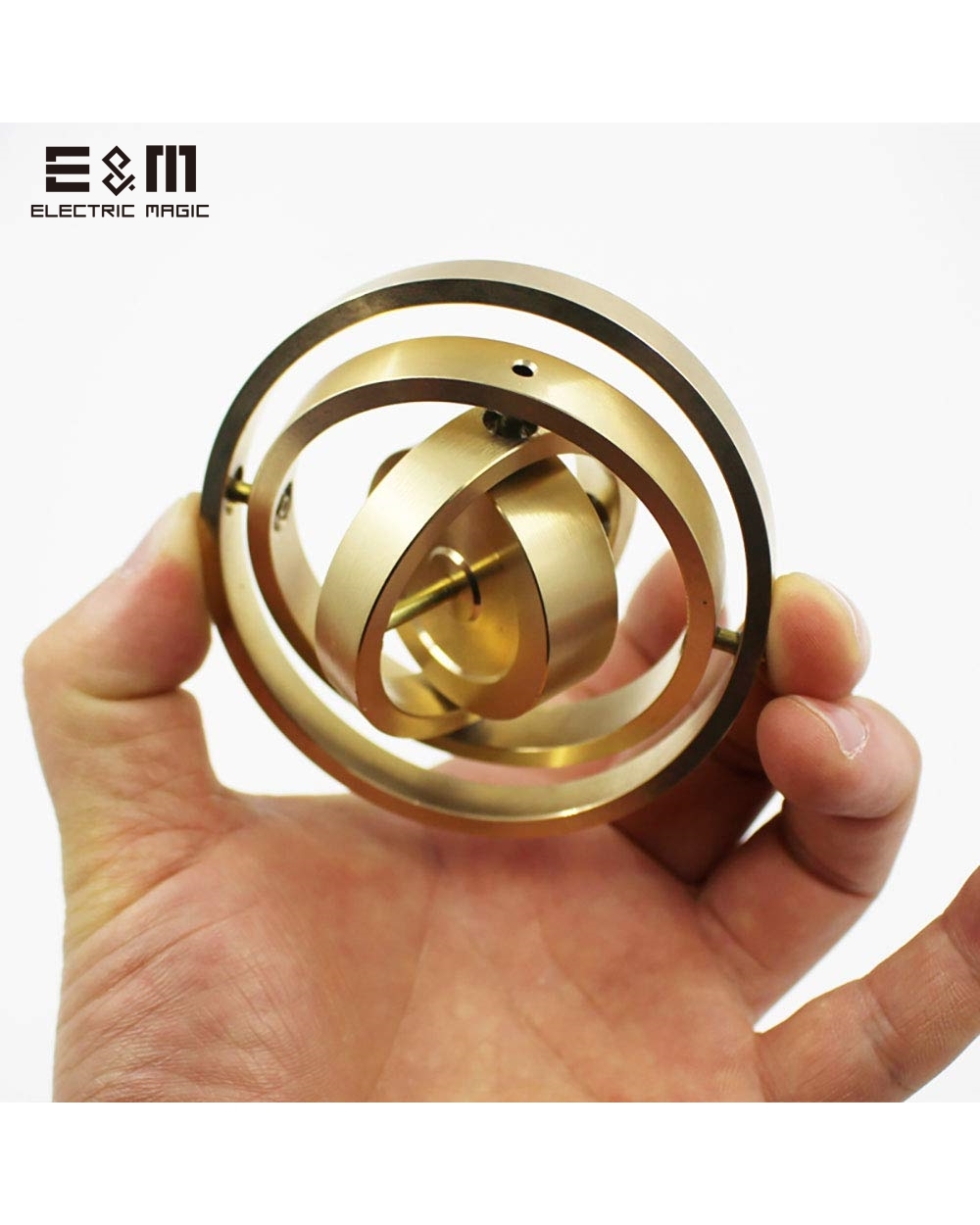 3 Axis Pure Copper Gyroscope Mechanics Inertial Guidance Systems Stabilizer Experimental Instrument Angular Momentum front-4
