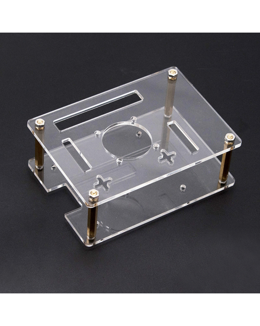 Hi-Q Acrylic Transparent Case Box For Raspberry Pi 4 Enclosure(No Raspberry Pi Board) front-1