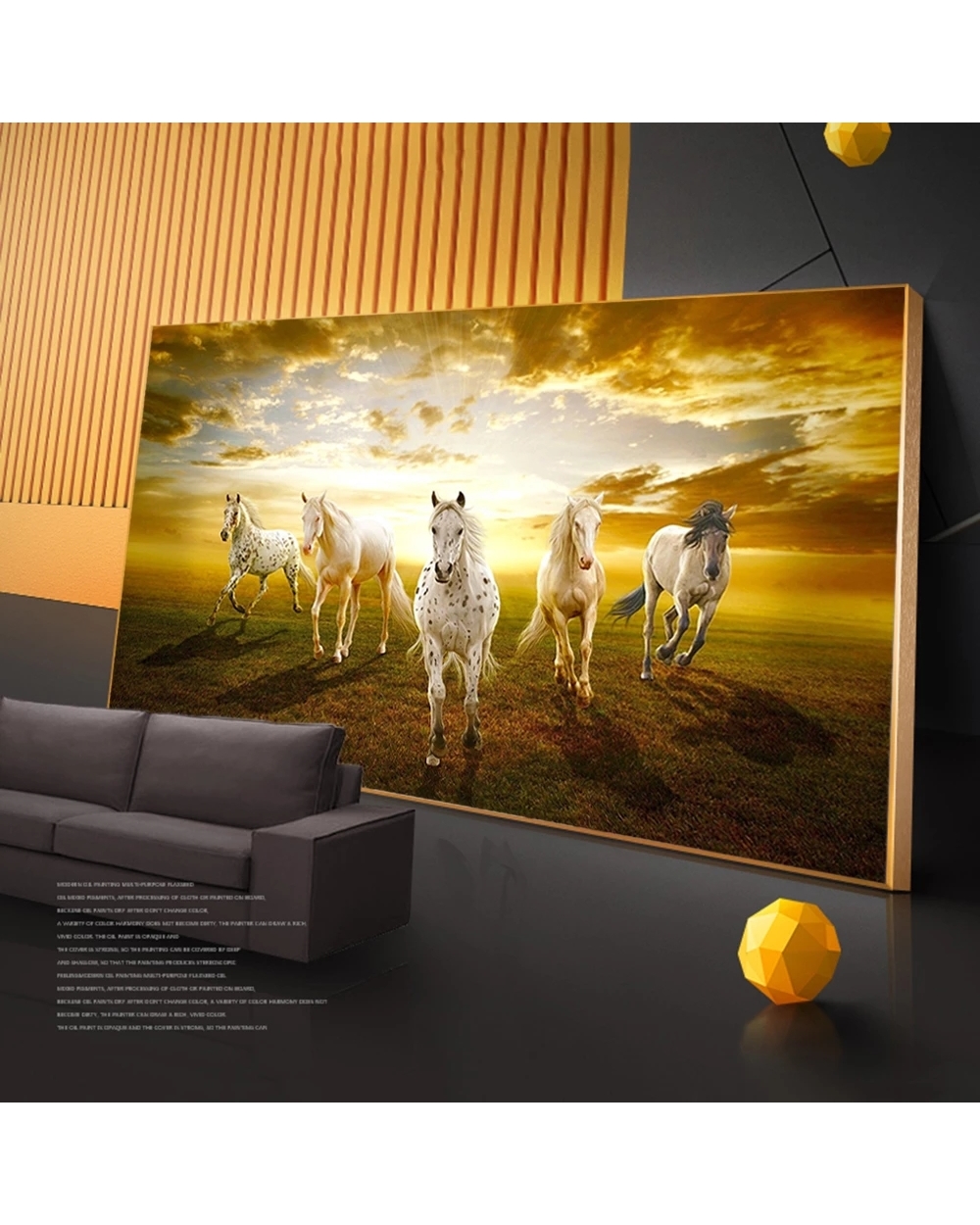 Horses Canvas Painting Posters Prints Cuadros Wall Art for Living Room Home Decor front-0