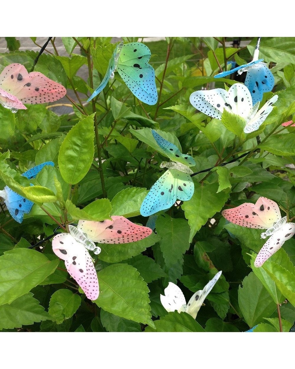 Led Solar Powered Butterfly Fiber Optic Fairy String Light front-5