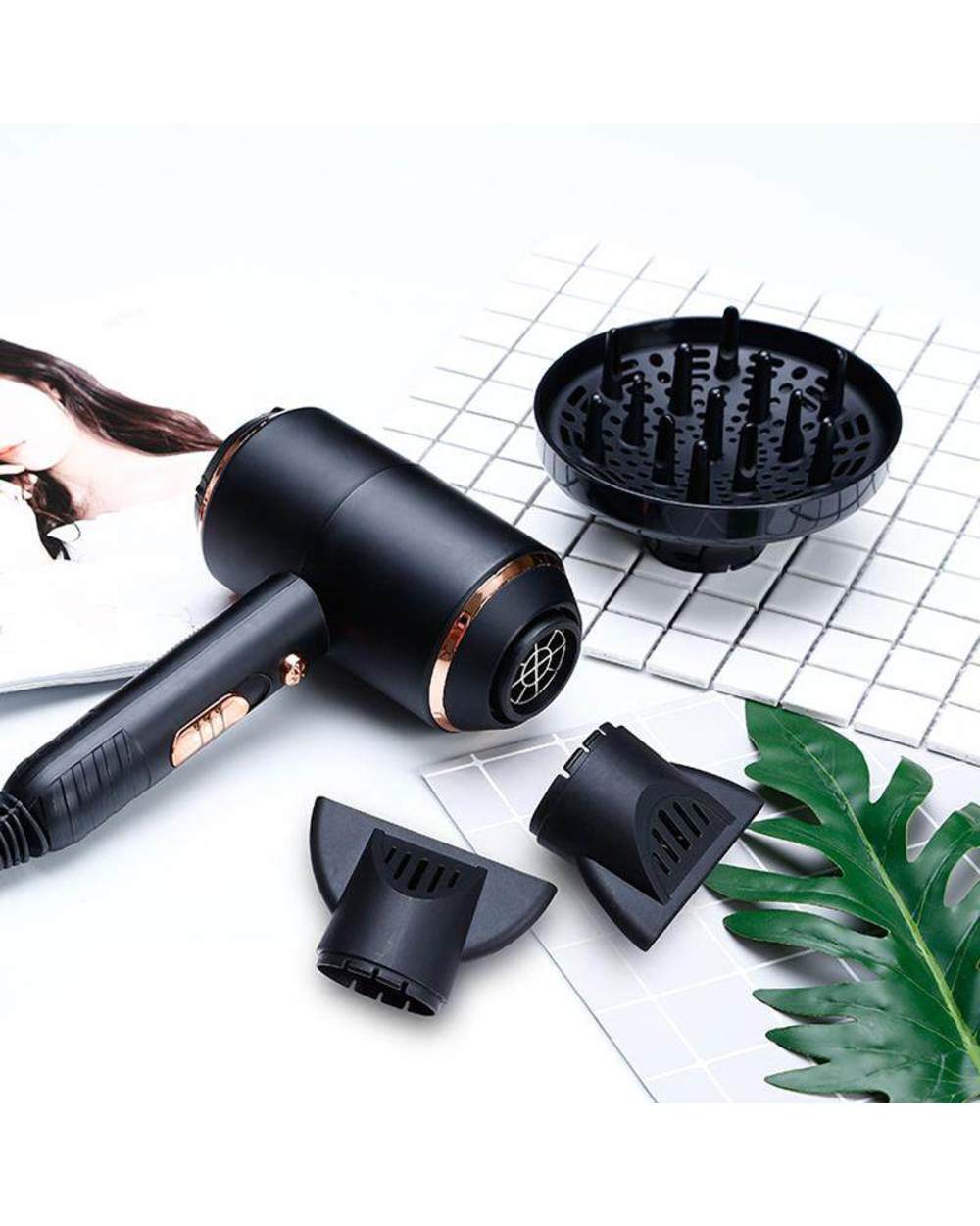 Kemei Professional Hair Dryer 4000W Strong Wind Ionic Blow Dryers Electric Hairdressing Equipment Hair Styler Modeling front-5
