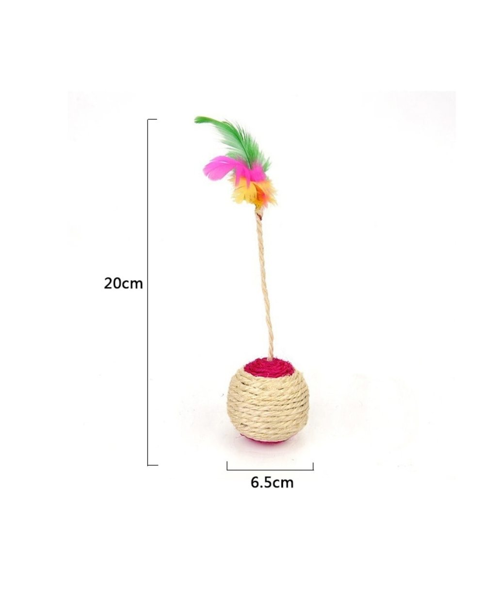 Cat Toy Pet Cat Sisal Scratching Ball Training Interactive Toy for Kitten front-3
