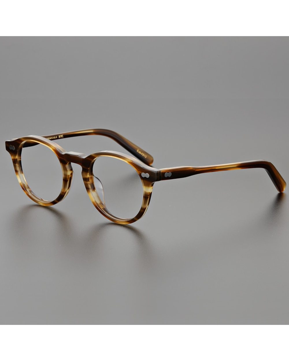 Retro Glasses Frame Men High Quality Round Acetate Designer Optical Miltzen Eyewear Myopia Reading Women Prescription E front-3