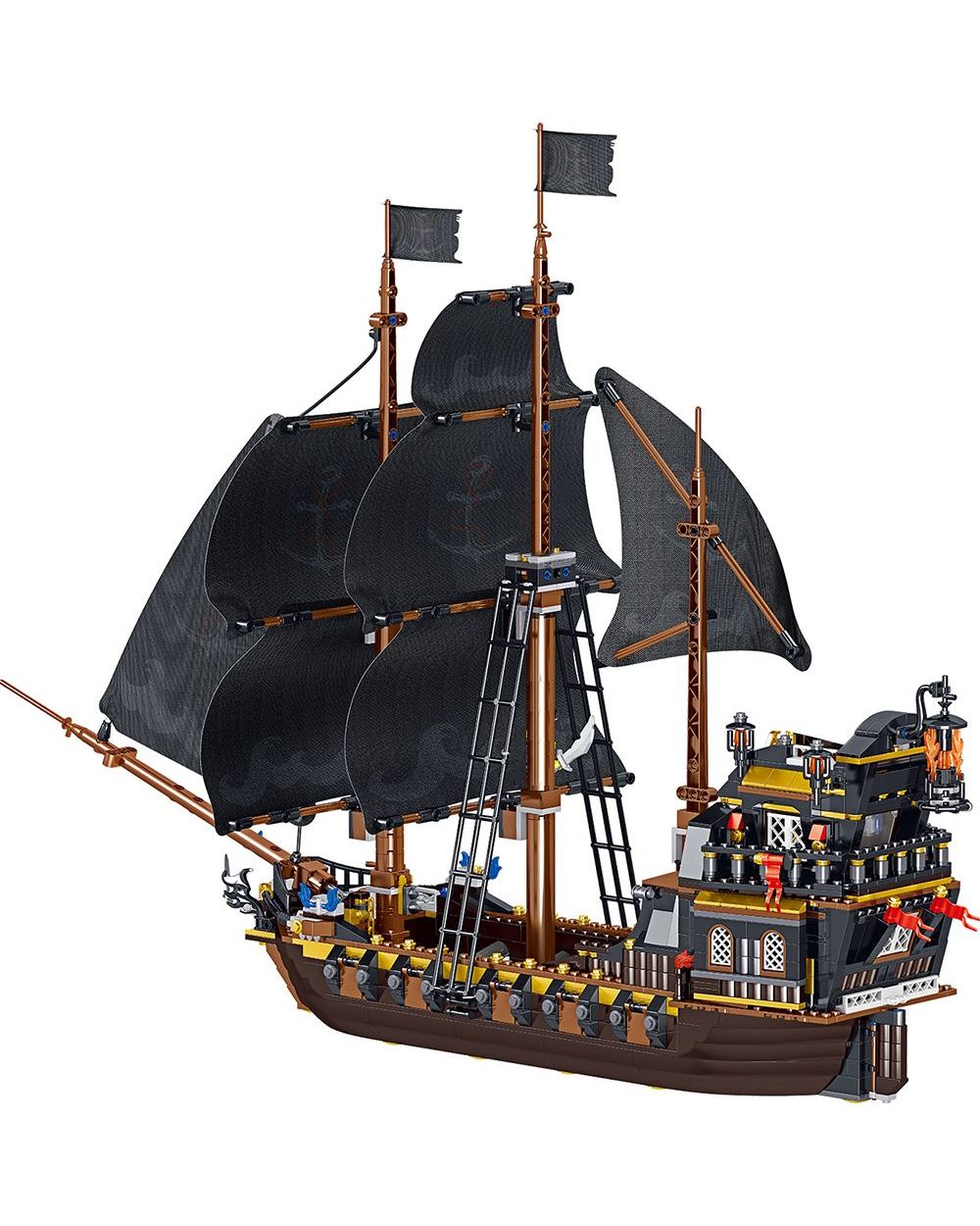 Pirate Model MOC Bricks The Eternity Pirates Ships Building Blocks Ideas Series Boat Bricks Boys Birthday Gifts front-0
