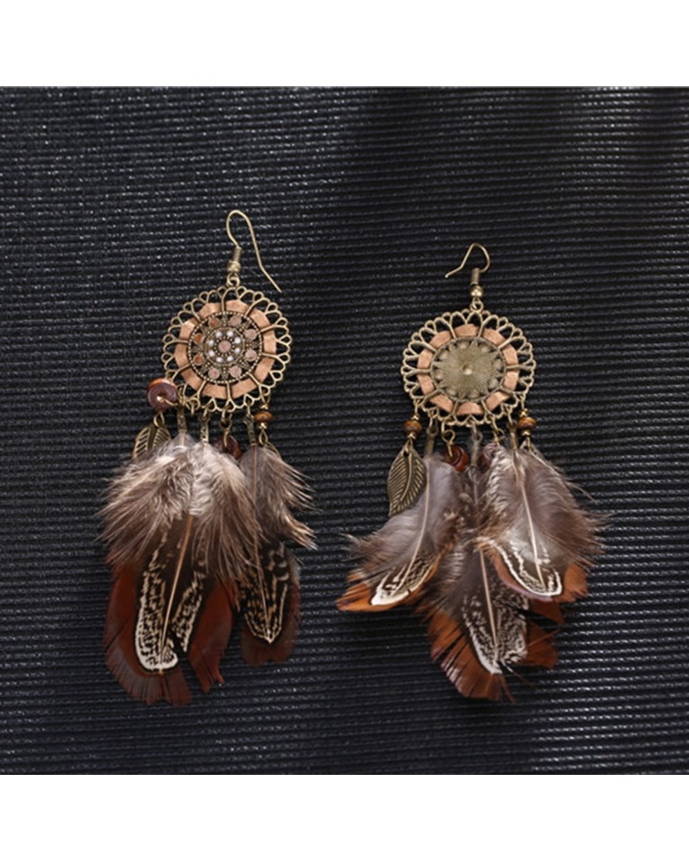 Bohemia Earring For Women Long Feather Tassels Earrings Jewelry front-4