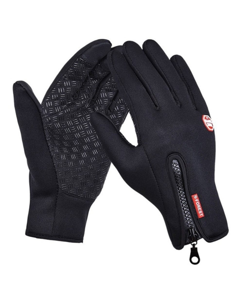 Winter Outdoor Sport Cycling Man Gloves Women Touchscreen Military Fish Waterproof Ski Windproof Non-Slip Fashion Black front-3