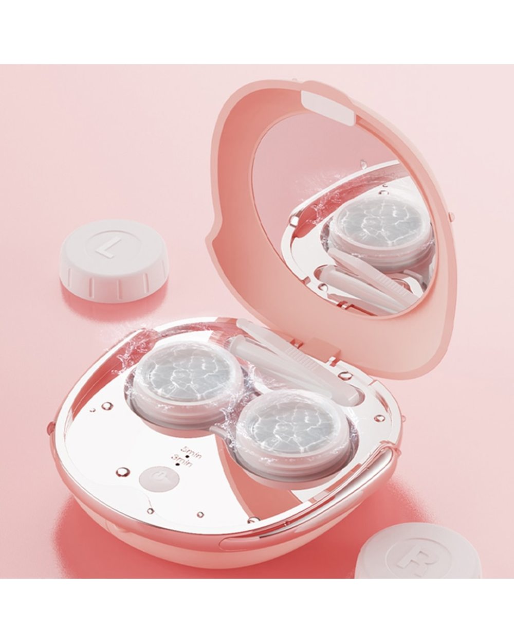 Automatic Contact Lens Cleaning Machine Ultrasonic Cleaner Cleaning Case Portable Colorful Lens Cleaner Usb Charge Wash front-0