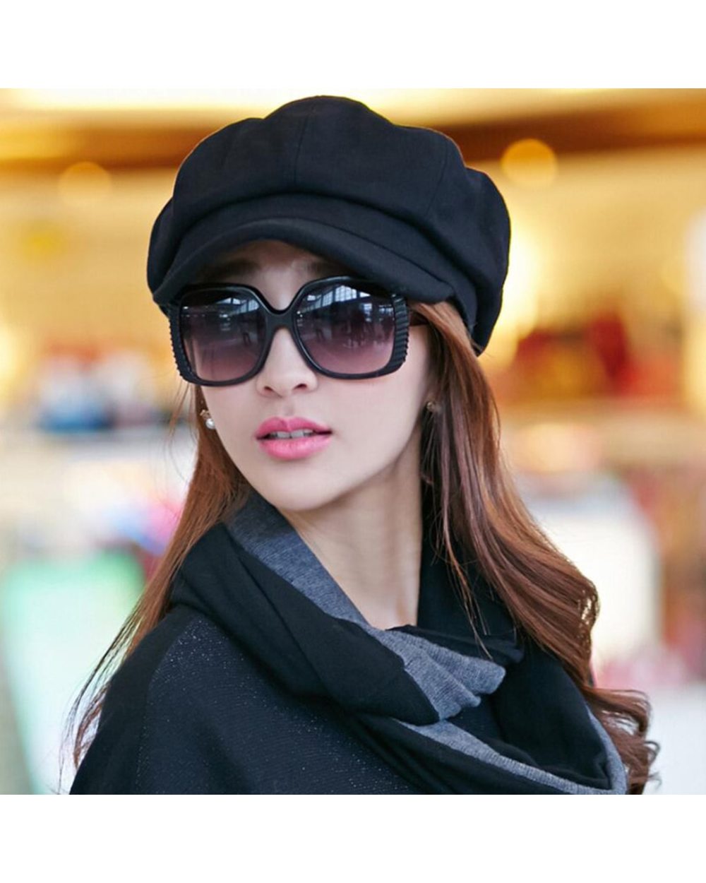 Newsboy Caps New Arrive Women Newsboy Gatsby Cap Octagonal Baker Peaked Beret Driving Hat Female Sunscreen Hats Painter front-4