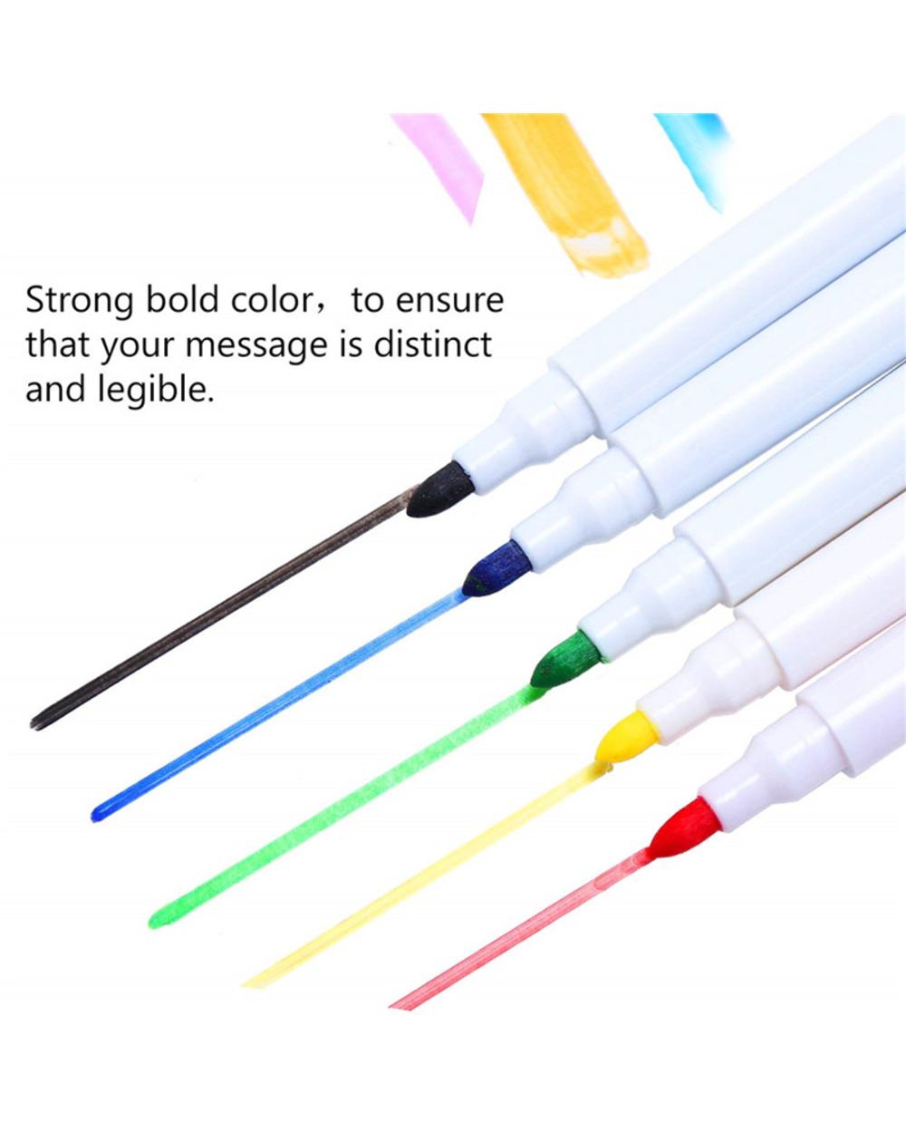 8Pcs Water-Colour Brush Whiteboard Marker Pens White Board Dry-Erase Pen With Eraser Magnetic Markers Writing Water Col front-4