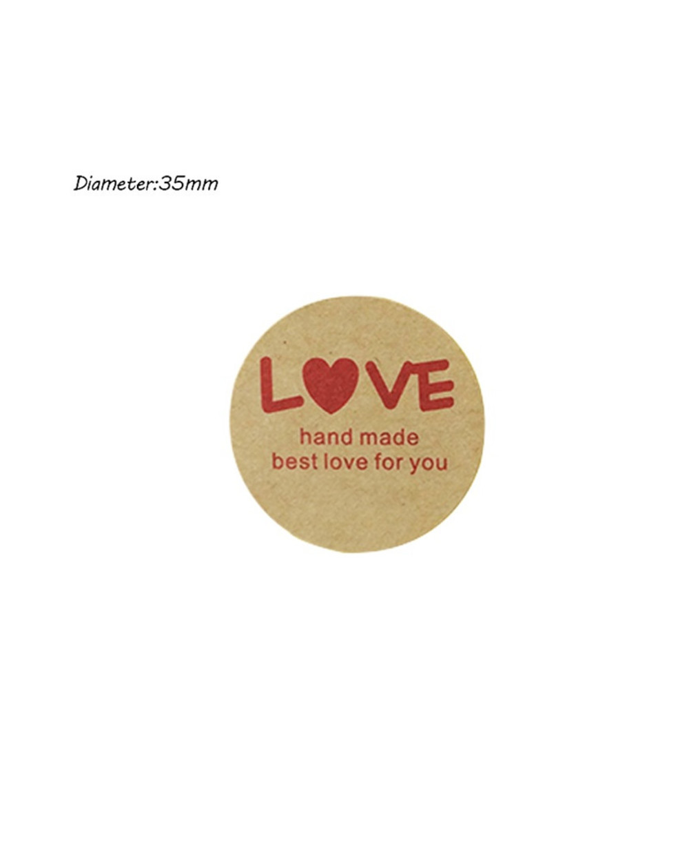 100Pcs/Lot Round Vintage Kraft Label Sticker Thank You Diy Multifunction Adhesive Packaging Sealing Label Sticker Gift front-5