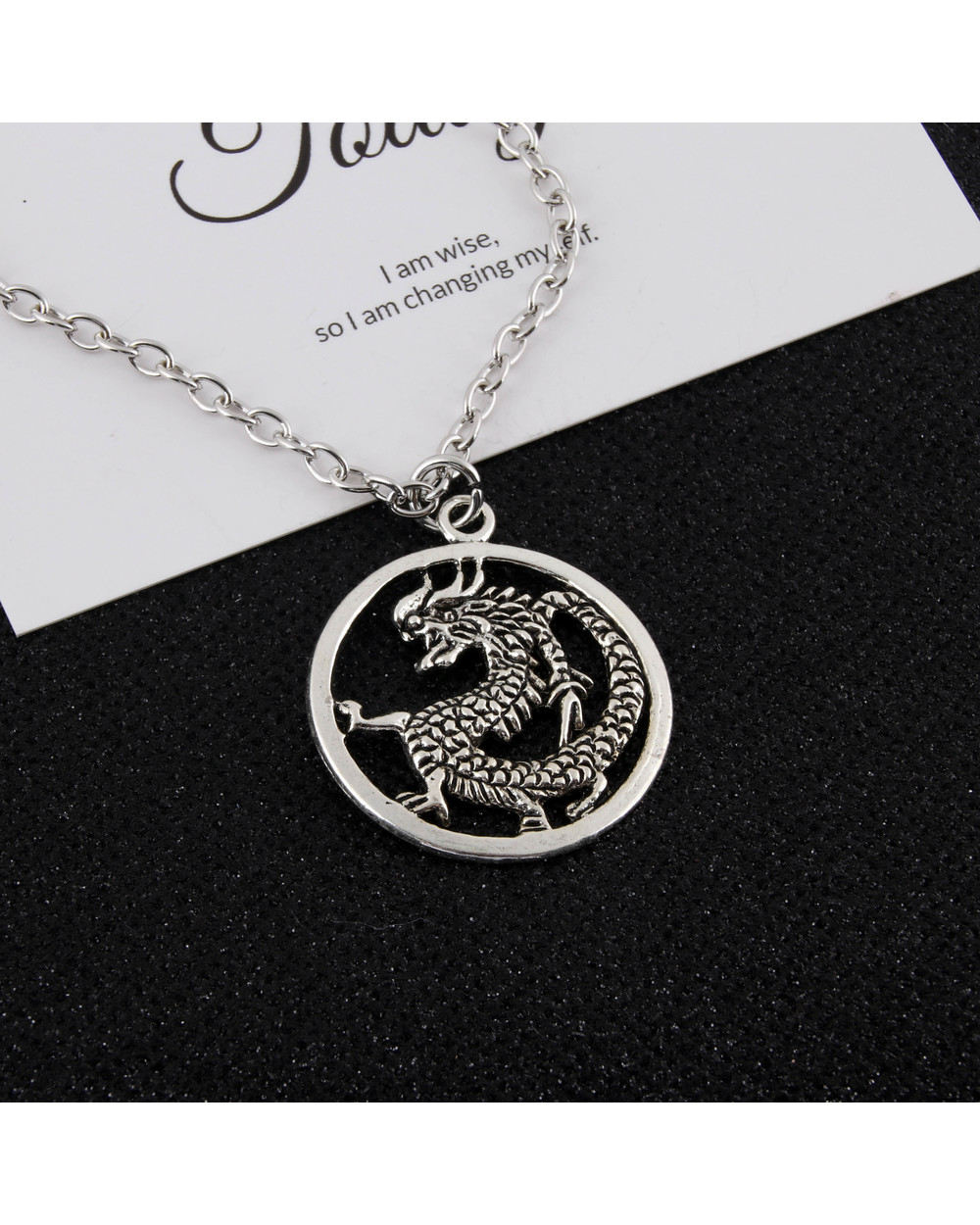 Dragon Necklace Hip Hop Maple Leaf Fishtail Punk Alloy Unicorn Twisted Chain Jewelry For Both Men And Women Gift front-0