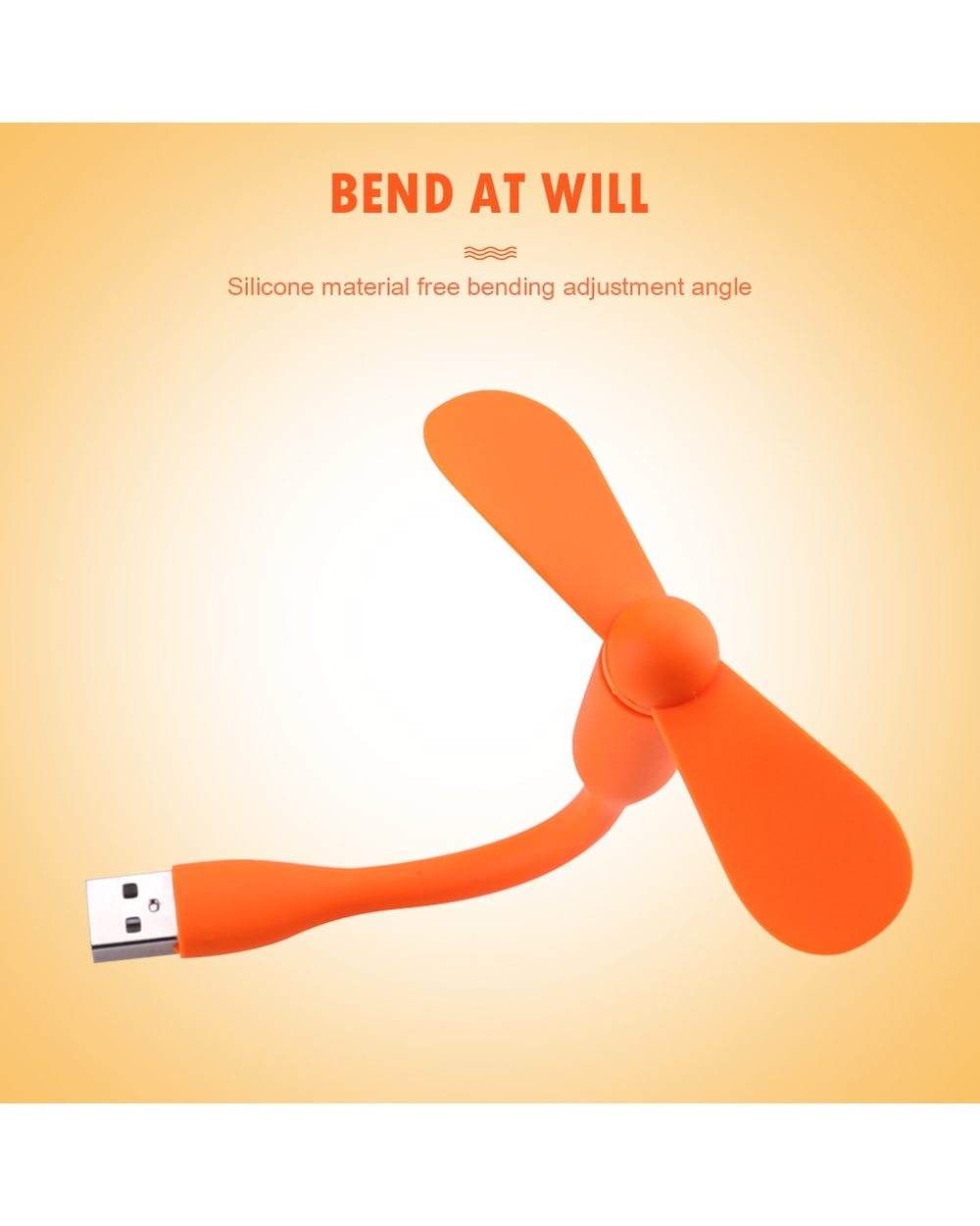 Creative Mini Flexible Bendable USB Fan front-0