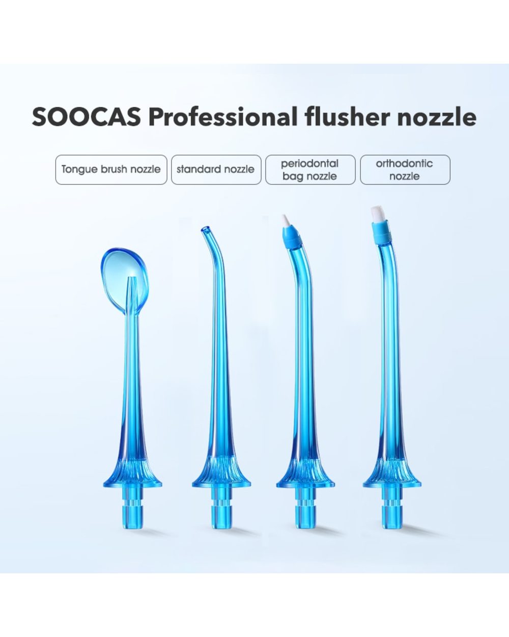 Original Soocas W3 Pro Nozzles Tips Oral Irrigator Water Flosser Waterpulse Waterpick Water Flosser For Soocas W3 Pro front-1