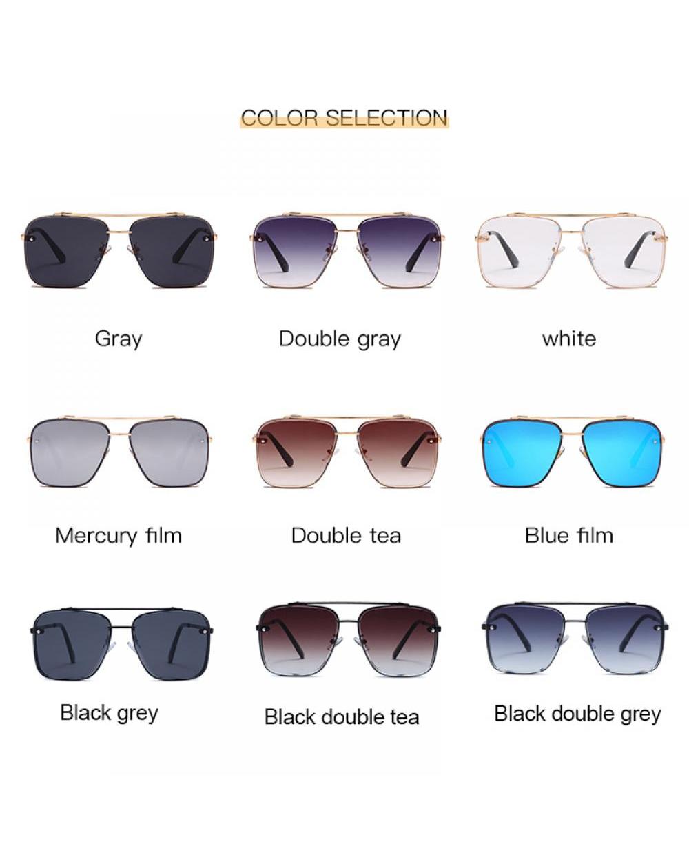 Pilot Sunglasses Luxury Classic Summer Style Gradient Lens Men Anti Glare Driving Sun Glasses Glasses Lunette De Soleil front-5