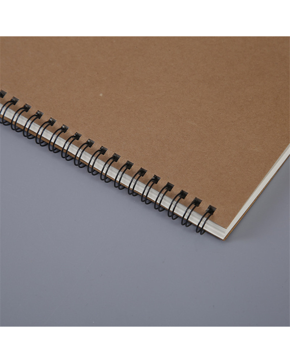 Kraft Paper A5 Spiral Notebook Office School Supplies Drawing Sketch Notebooks Blank Dotted Line Grid Page Planner Diar front-4