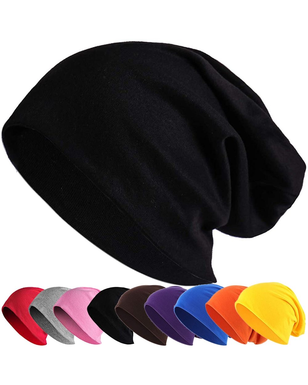 Cotton Knitted Slouch Crochet Hat Spring Sun Hat Beanie Hip-Hop Hats Ski Baggy Beanies Skullies Unisex Men Women Hedgin front-0