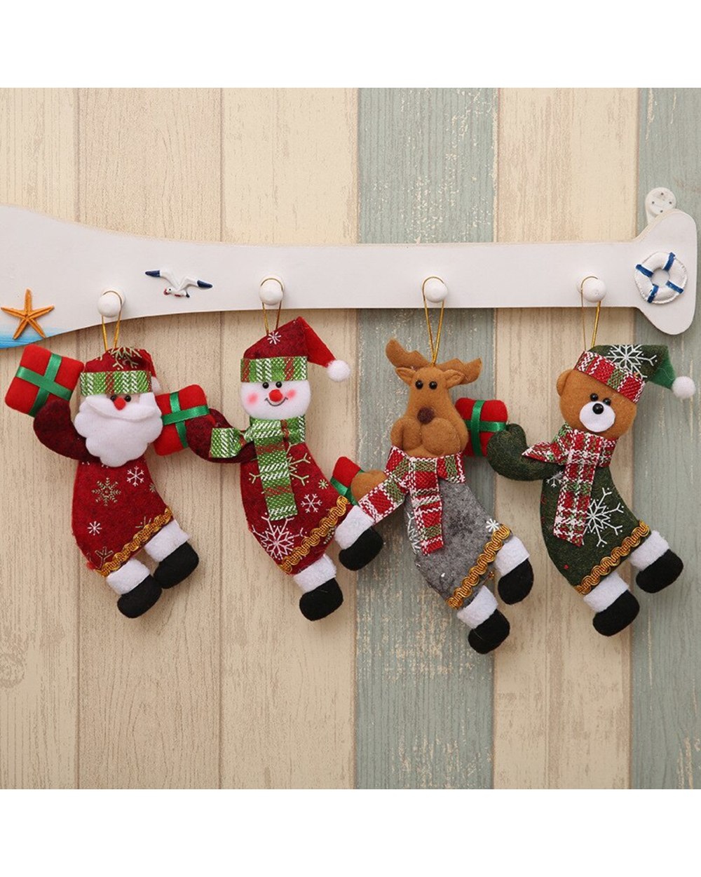 Christmas Doll with gift box in hand Gnome Santa Rudolph Doll Decoration For Home Pendant Gifts Ornaments Party Supplies front-1