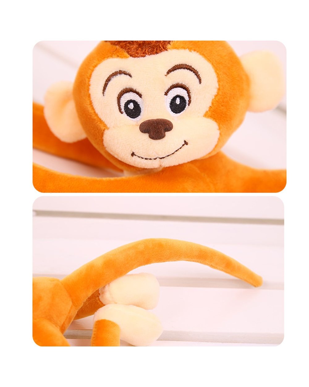 65CM Cute 4 Colors Kawaii Long Arm Tail Monkey Stuffed Doll Plush Toys front-3