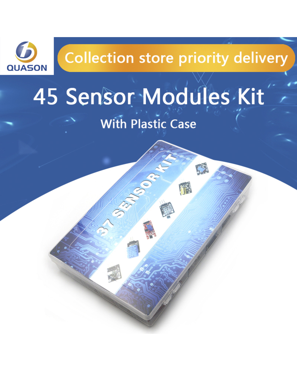 For Arduino 45 In 1 Sensors Modules Starter Kit Better Than 37In1 Sensor Kit 37 In 1 Sensor Kit Uno R3 Mega2560 front-0