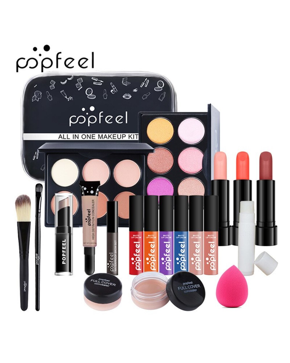 Cosmetics Makeup Sets Make Up Cosmetics Gift Set Tool Makeup Kit Eyeshadow LiGloss Lipstick Brushes Concealer Cosmetic front-2