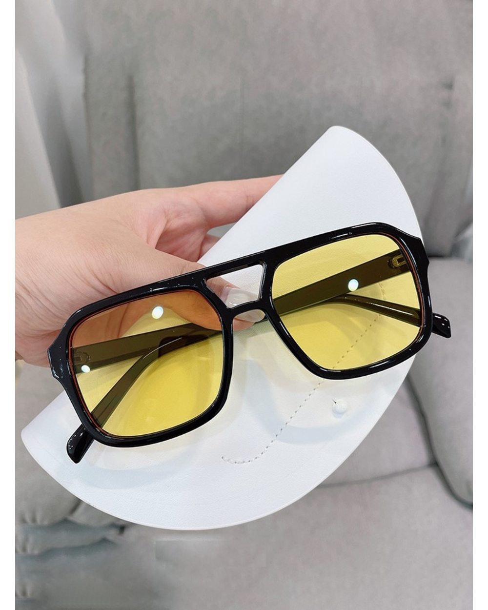 Fashion Square Sunglasses Women Vintage Frame Female Double Beam Sun Glasses Ocean Gradient Retro Designer Outdoor Ocul front-2