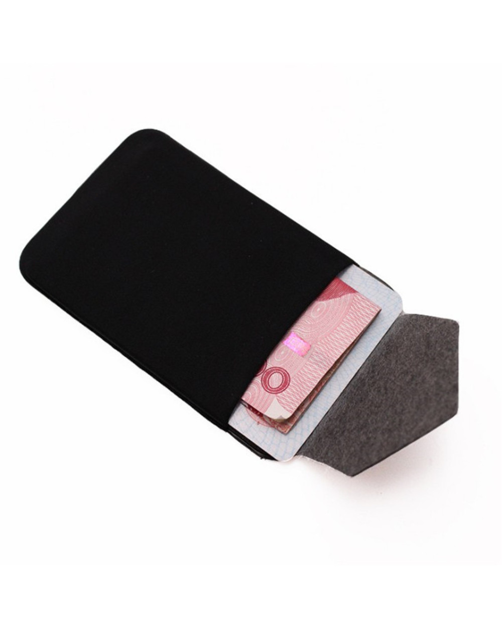 Aluminum Wallet With Eicity Back Pouch Id Credit Card Holder Mini Rfid Wallet Automatic Pop Up Bank Card Case front-4