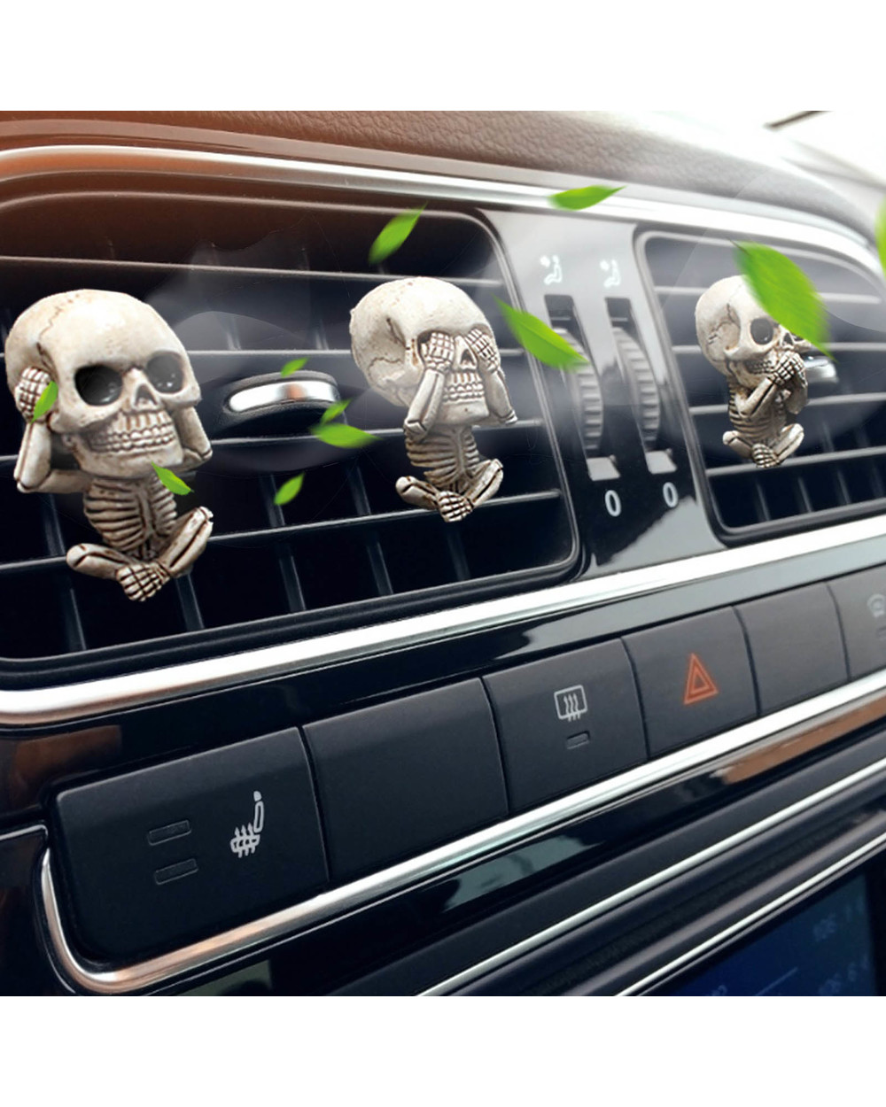Desodorisant De Voiture Squelette Skeleton Resin Car Air Freshener front-3
