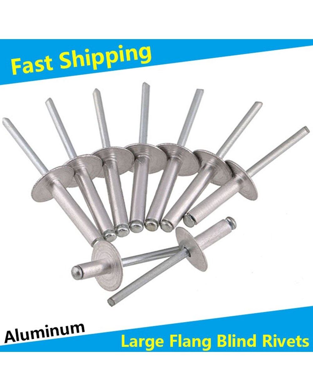 Aluminum Large Flange Pop Open Hollow Blind Rivets Large Cap Leaf Bolt