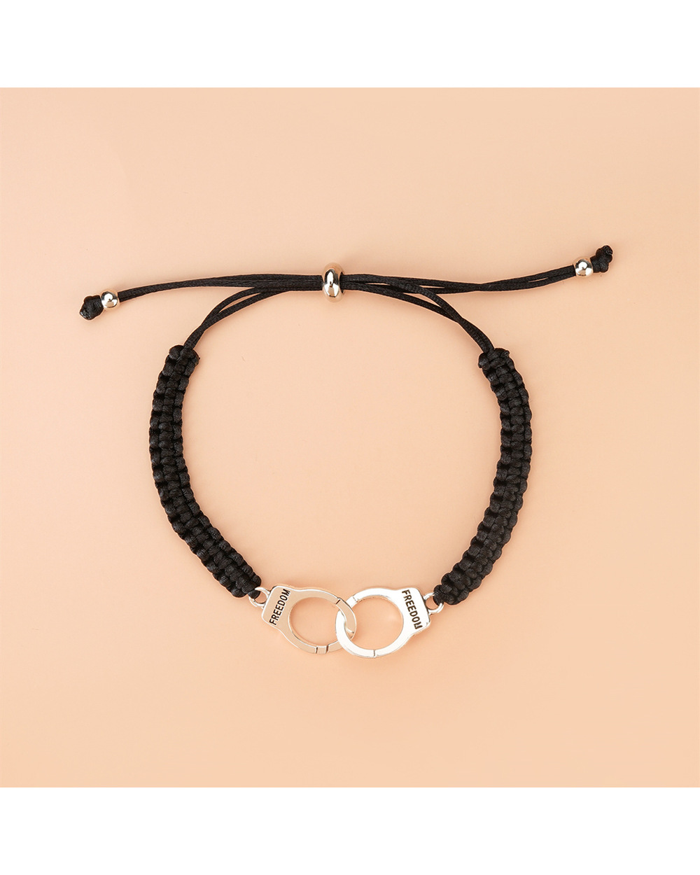 2pcs Handcuffs Friendship Charm Lock Bracelet front-1