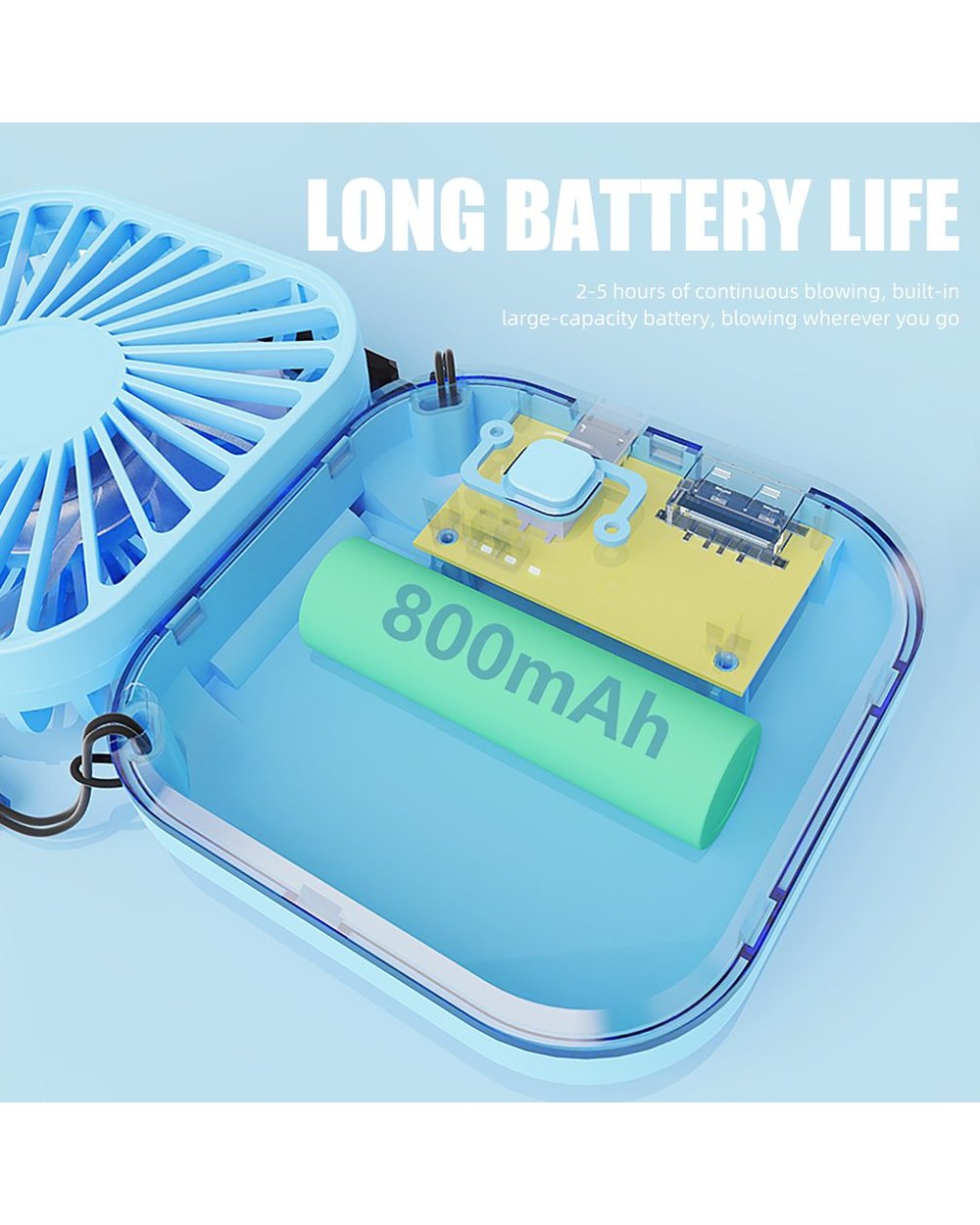 Fan Hanging Neck Foldable Small Electric Fan Portable Handheld Creative Student Dormitory Sports Usb Outdoor Mini Fan front-3