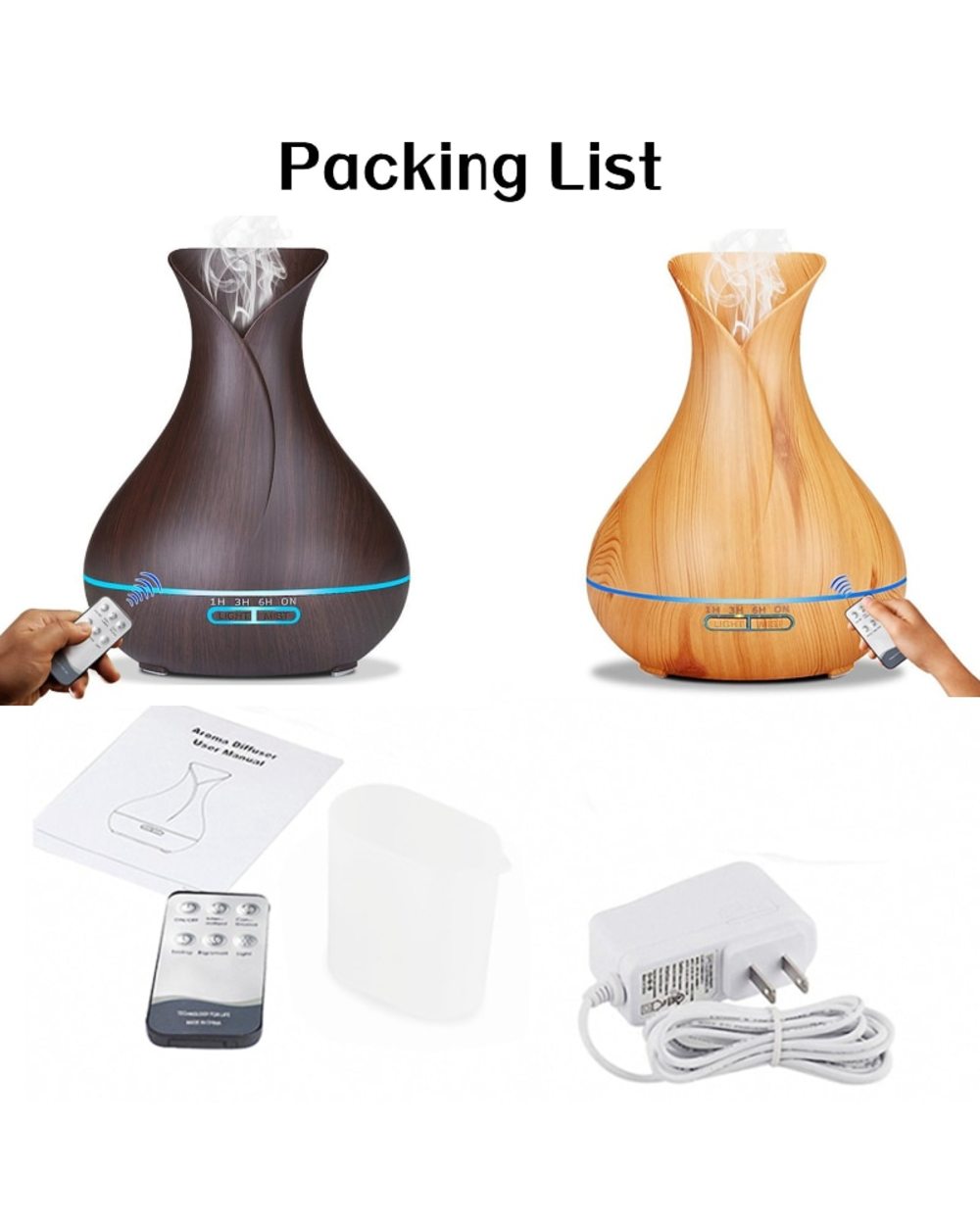 500Ml Air Humidifier Essential Oil Diffuser Aroma Ultrasonic Mist Maker Home Fragrance Aromatherapy Humificador For Hom front-5