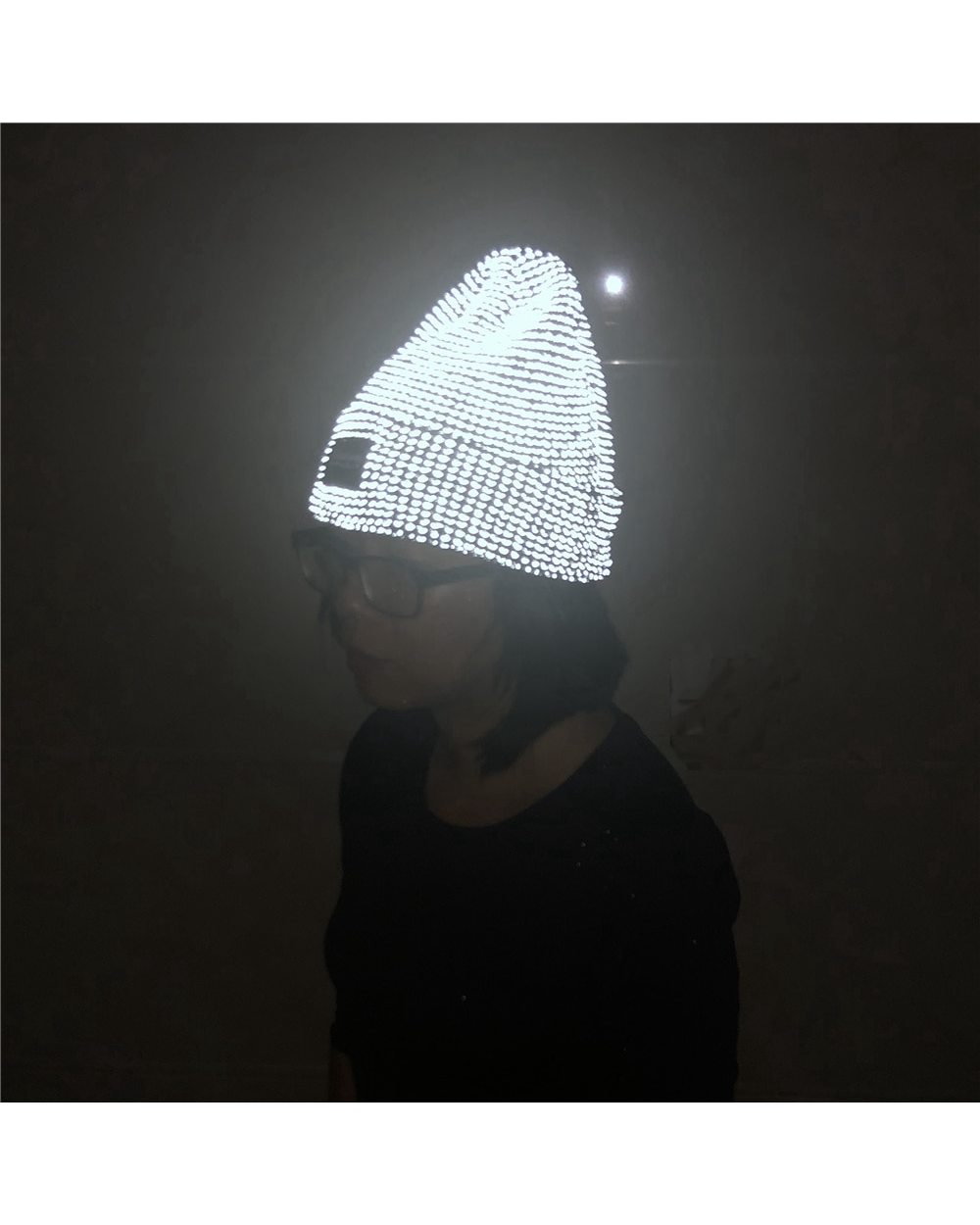 2022 New Reflective Beanie Hat Women Skullies Autumn Winter Cap Fashion Female Bonnet Warm Caps Brand Knitted Hats For front-0