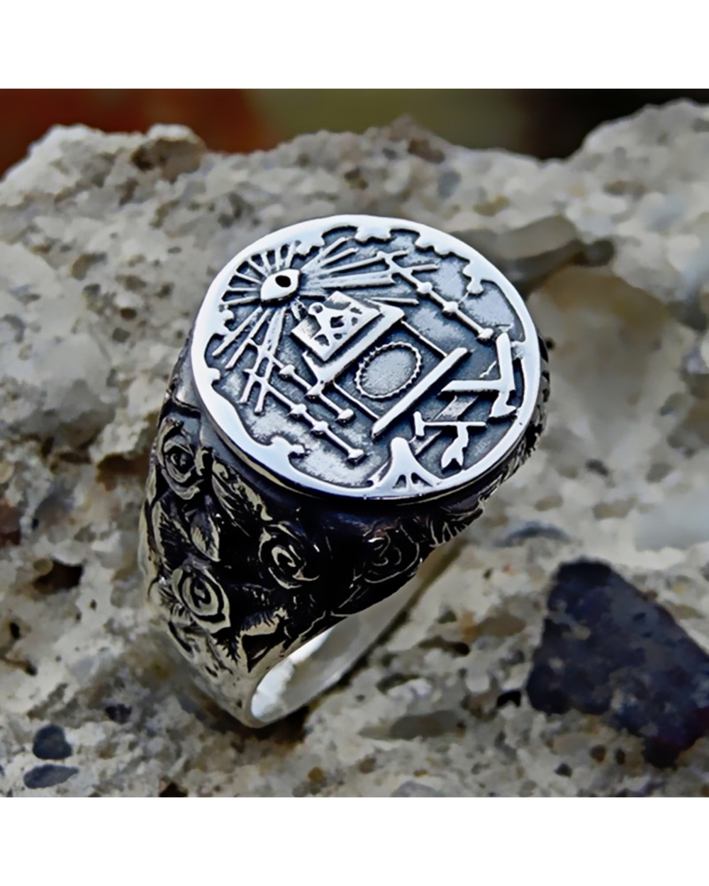 Freemason Masonic Symbols Rings front-2