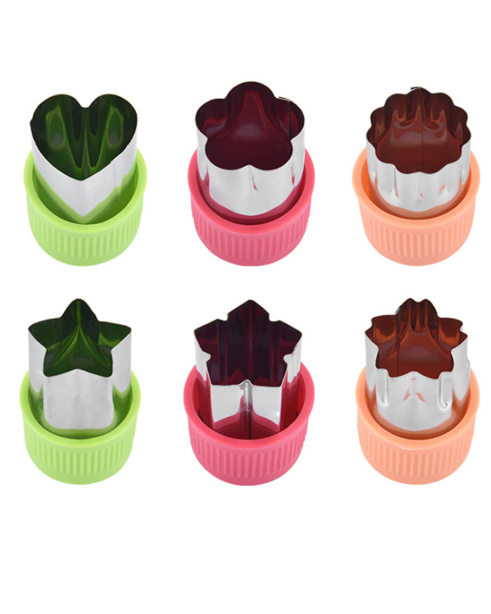 Vegetables Shape Cutter Plastic Handle 3Pcs Portable front-3