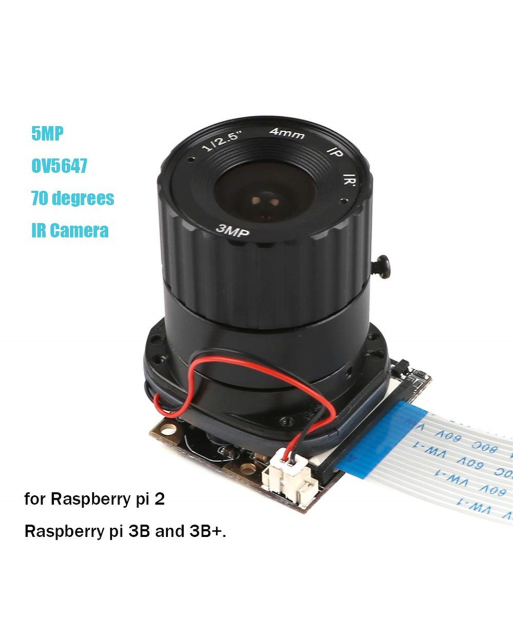 Raspberry Pi4 Camera 5Mp Ov5647 Webcam Built-In Ir-Cut Switching Day- Night-Vision Shooing Mode For Raspberry Pi 3B/3B+ front-2