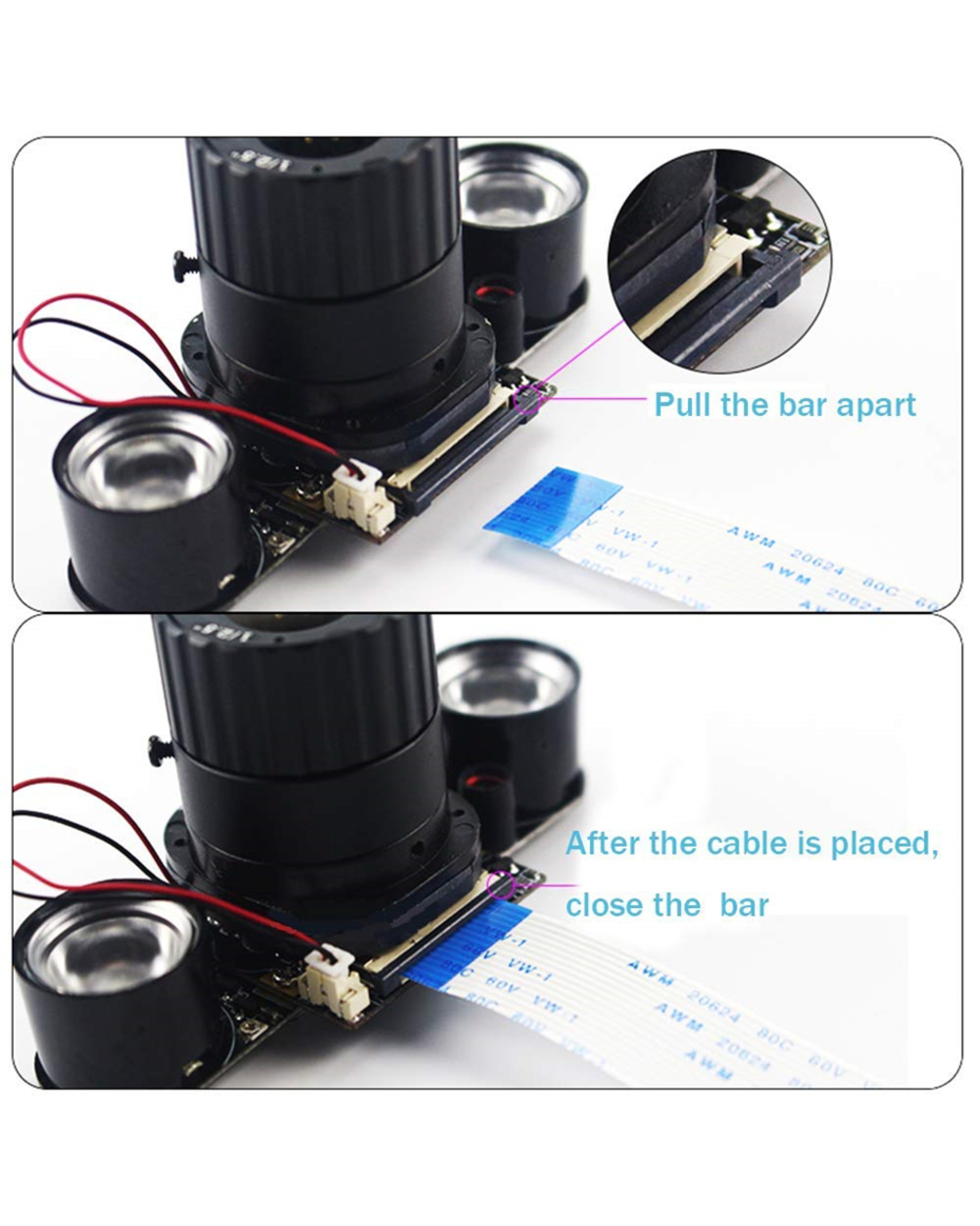 Raspberry Pi4 Camera 5Mp Ov5647 Webcam Built-In Ir-Cut Switching Day- Night-Vision Shooing Mode For Raspberry Pi 3B/3B+ front-4