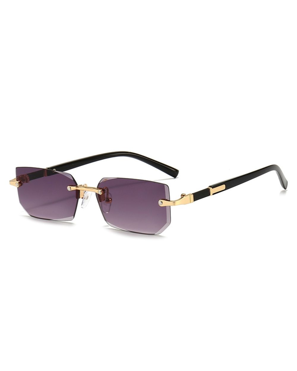 Rimless Sunglasses Rectangle Fashion Popular Women Men Shades Small Square Sun Glasses For Female Male Summer Traveling front-5