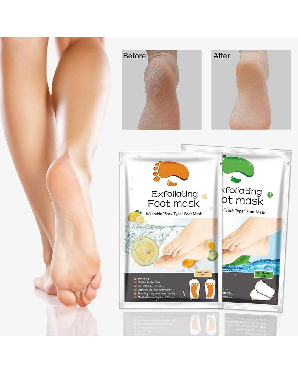 1Bag-2pcs Exfoliating Foot Mask Socks For Pedicure front-3