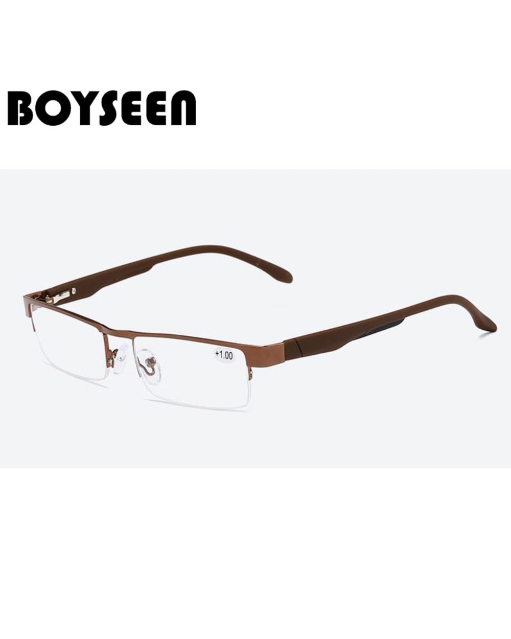 High Quality Men Titanium Alloy Eyeglasses Non Spherical 12 Layer Coated Lenses Reading Glasses+1.0 +1.5 +2.0 +2.5 +3.0 front-1
