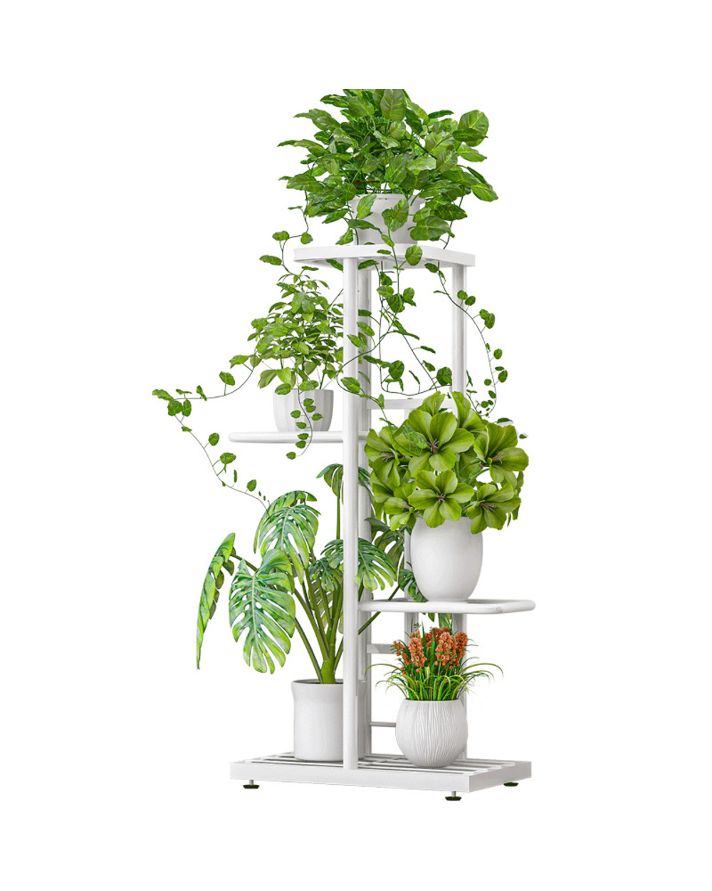 4 Tier 5 Potted Plant Stand Multiple Flower Pot Holder Shelves Planter Rack Storage Organizer Display For Indoor Garden front-5