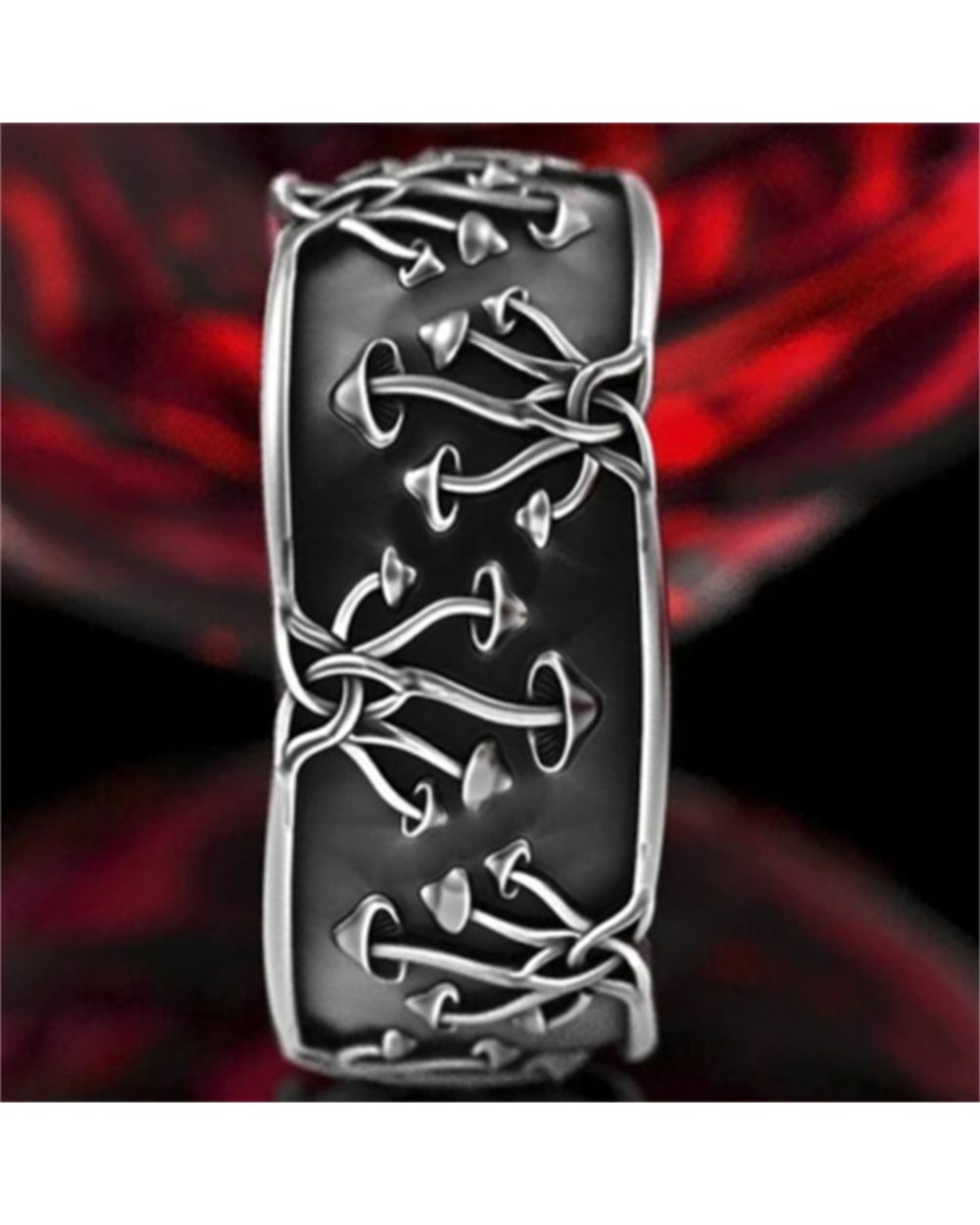 2022 Rings Mushroom Shaped Black Index Finger Rings Creative Jewelry Gifts Wholesale front-2