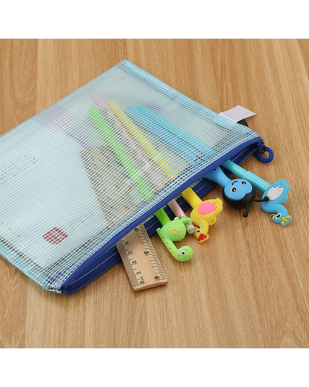 Sharkbang 5Pcs/Lot Transparent A4 File Folder Case Desk Paper Pencil Document Organizer Storage Bag Waterproof Bag Stat front-3