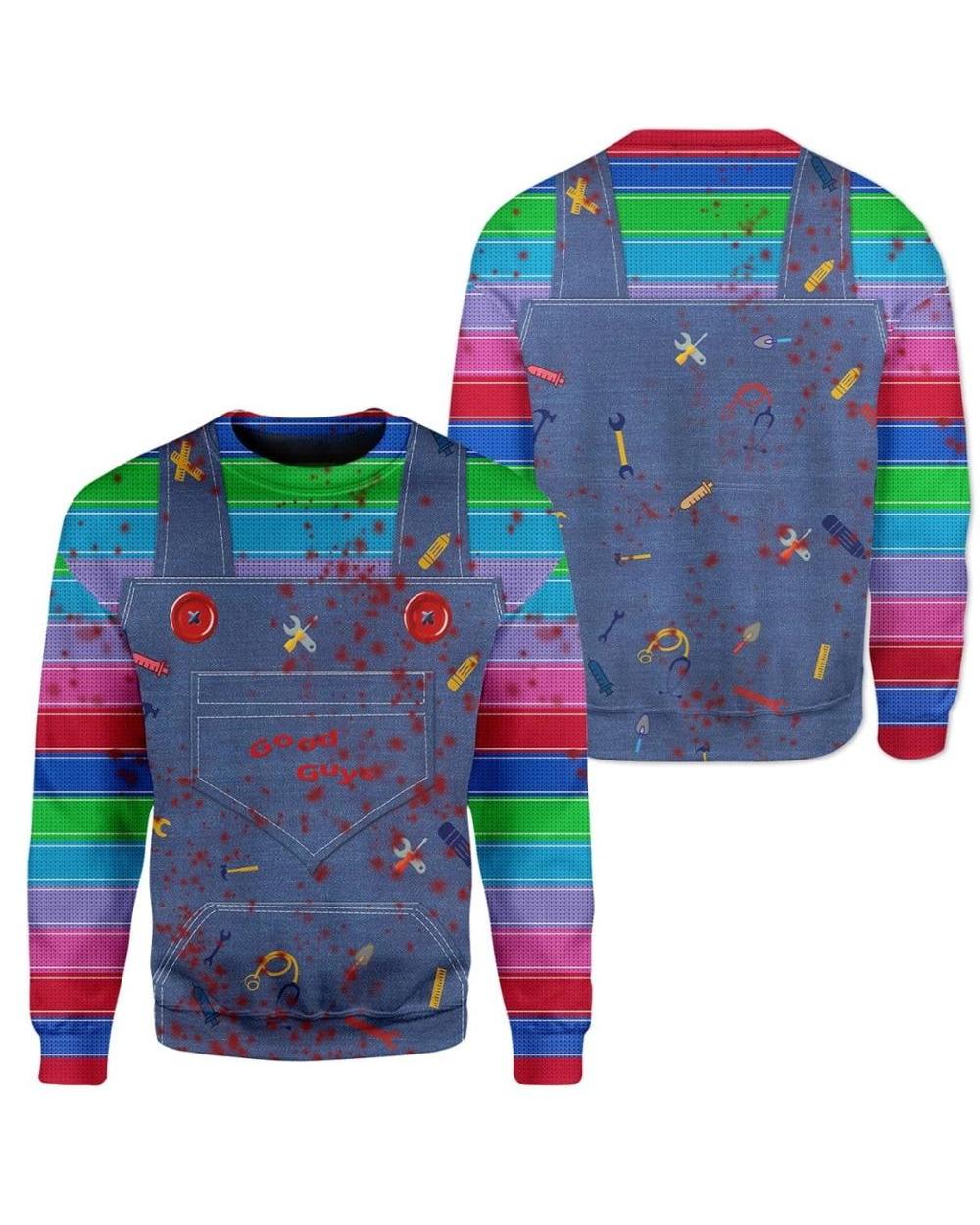 3D Full-Print horror movie Chucky Hoodie/Sweatshirt Apparel Cosplay costume Unisex Hoody streetwear front-2