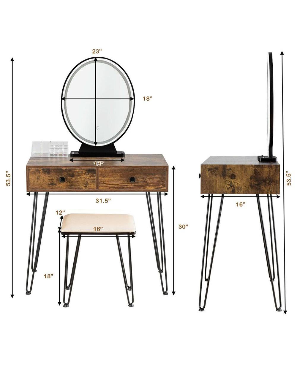 Vanity Makeup Dressing Table front-1