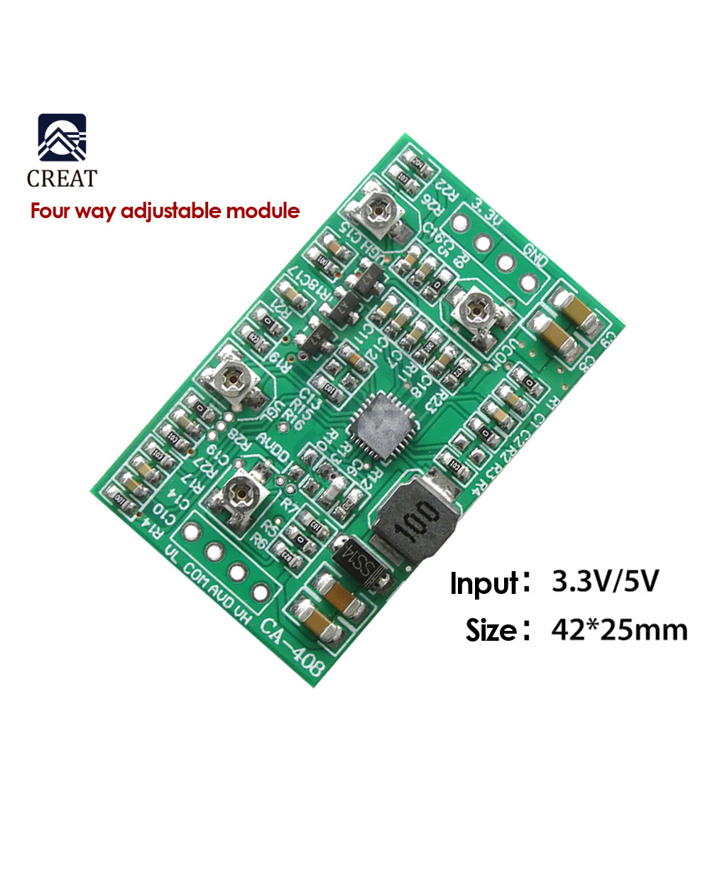 Ca-508 Ca-408 4 Channel Adjustable Booster Board Module Lcd Screen Tcon Board Tft Backlight Driver Step Up Tcon Board front-3