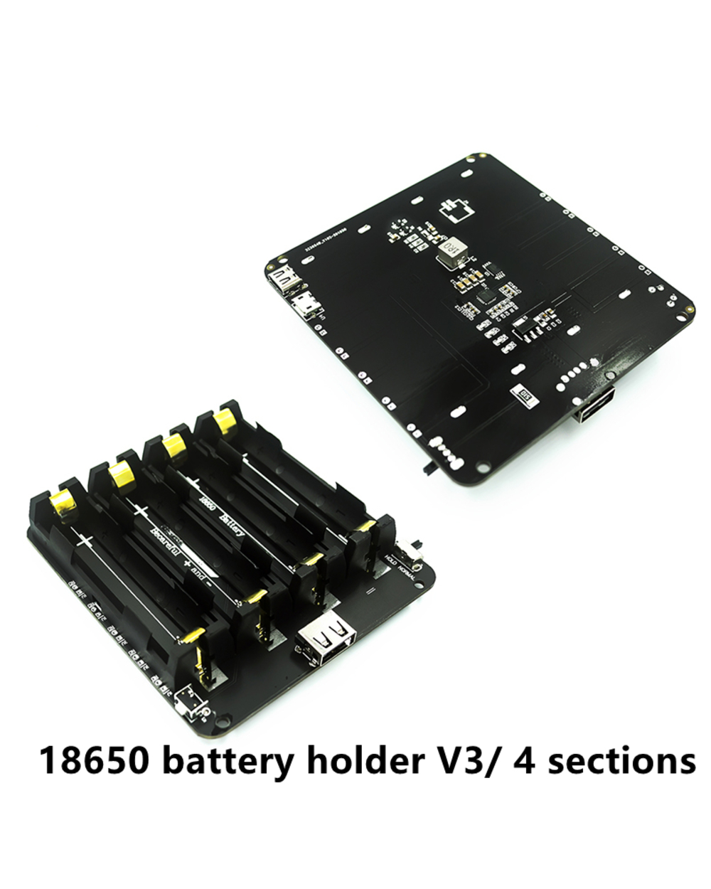 18650 Battery Holder V3 Board Compatible With Raspberry Pi Raspberry Pi 3 Overcharge Protection 5V 4 Sections front-0