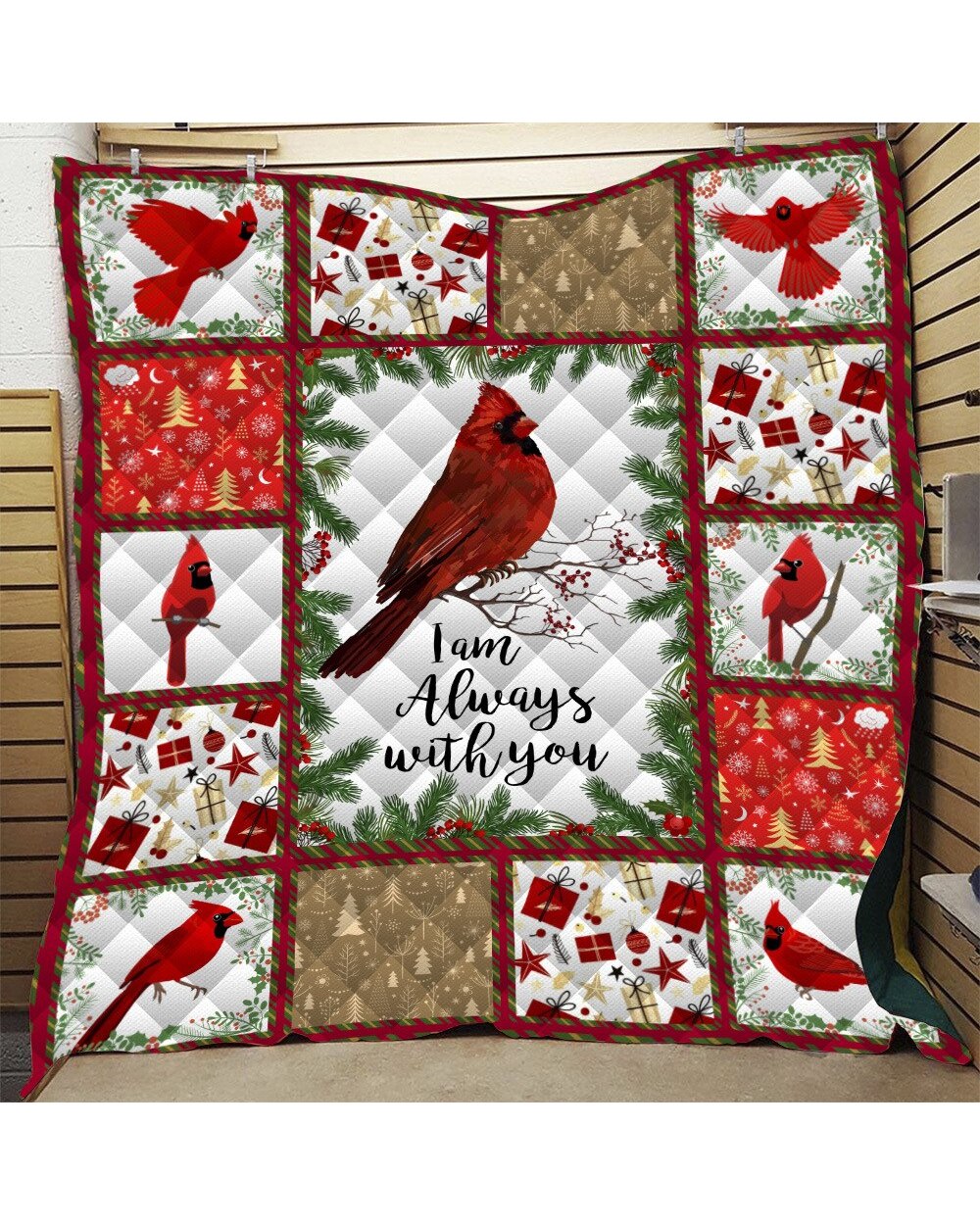 3D Printed Cardinals Quilt Blanket Kids Adult Bedding Throw Soft Warm with All Season Cotton Quilt Droppshiping front-0