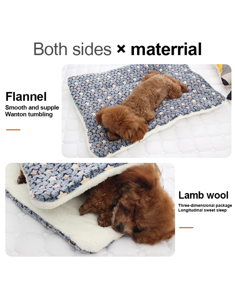 Pet Blanket Dog reusable Cat Mat Soft Pet Bed Accessories Keep Warm In Winter Pet Sleeping Mat For Sofa Warmer Pet front-3